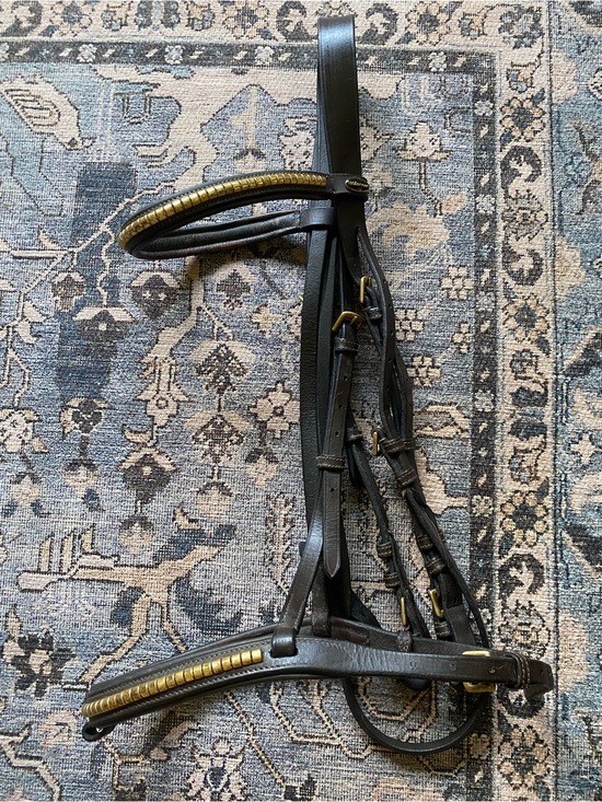 Protanner Other - ProTanner Leather Bridle with Gold Accents - dark brown